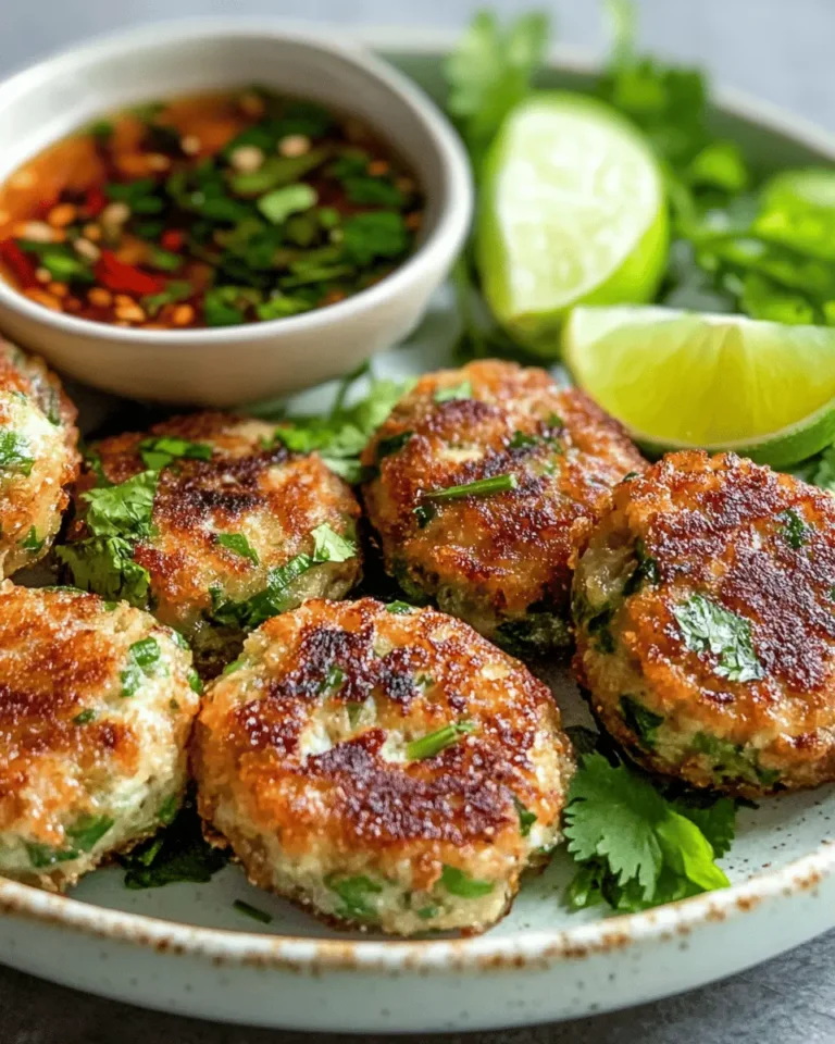 Vietnamese Fish Cakes with Fresh Herbs & Nuoc Cham First Image First Image