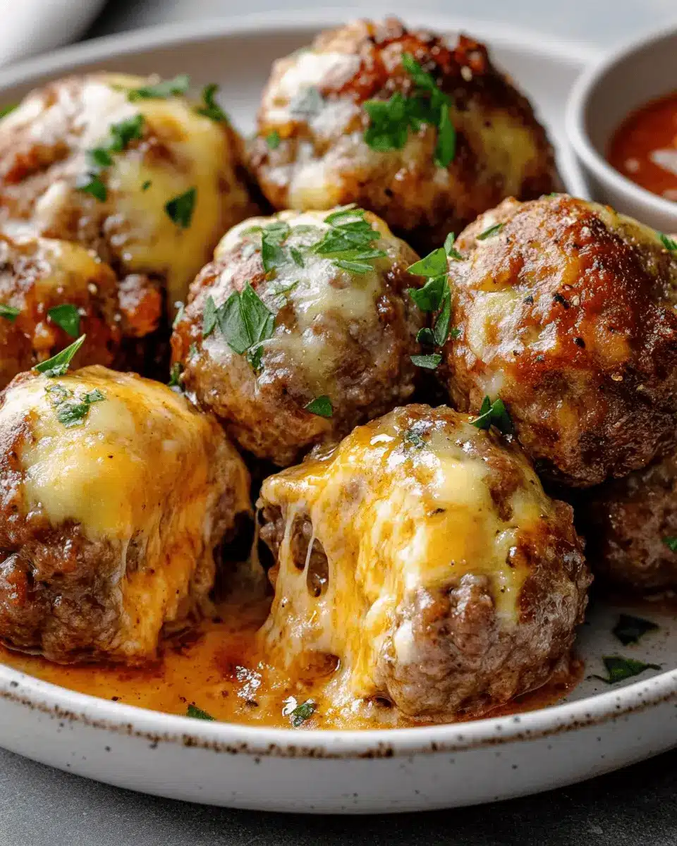 Cheddar-Stuffed Meatballs (Beef Only) First Image First Image
