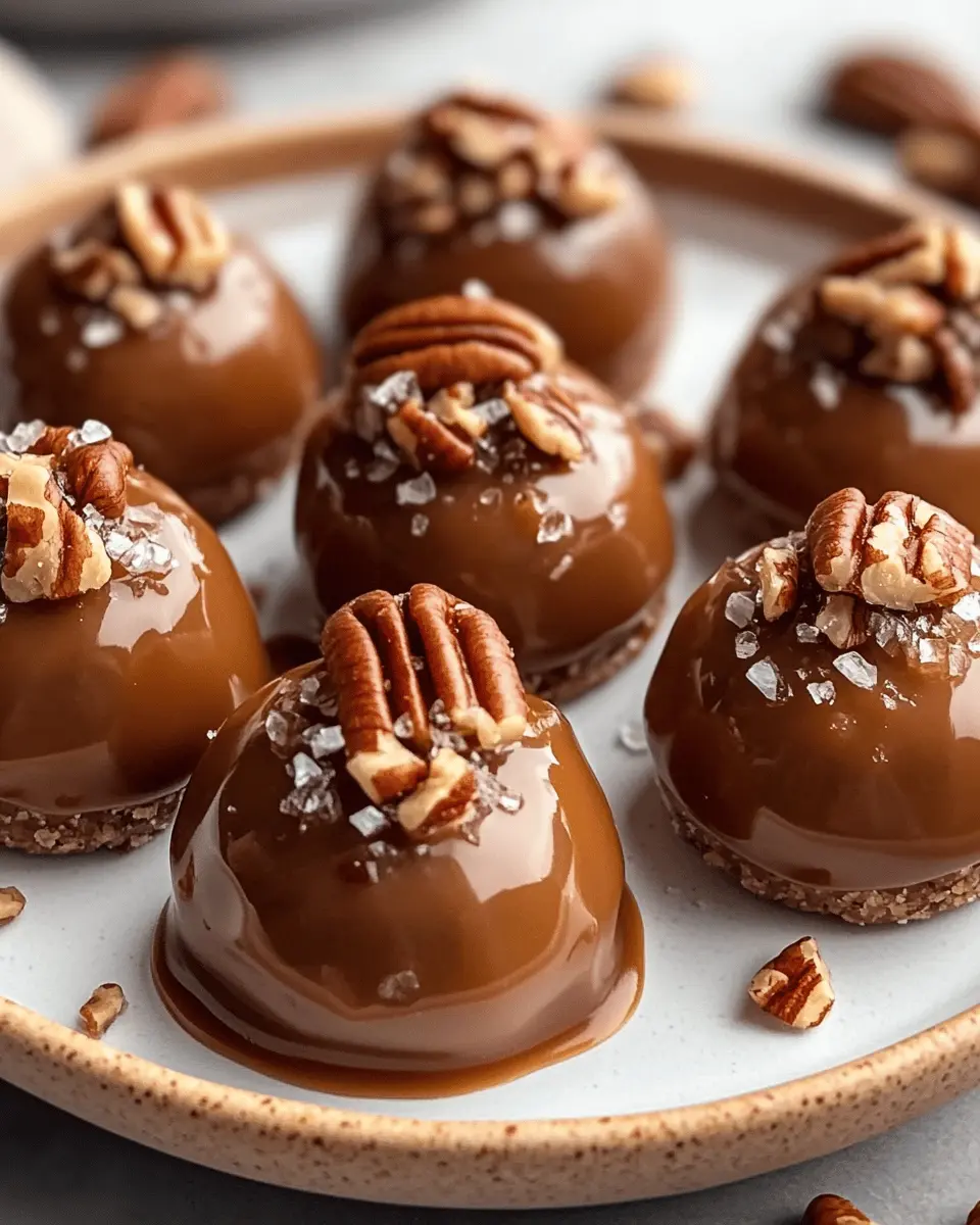 Keto Salted Caramel Pecan Fat Bombs (Sugar-Free) First Image First Image