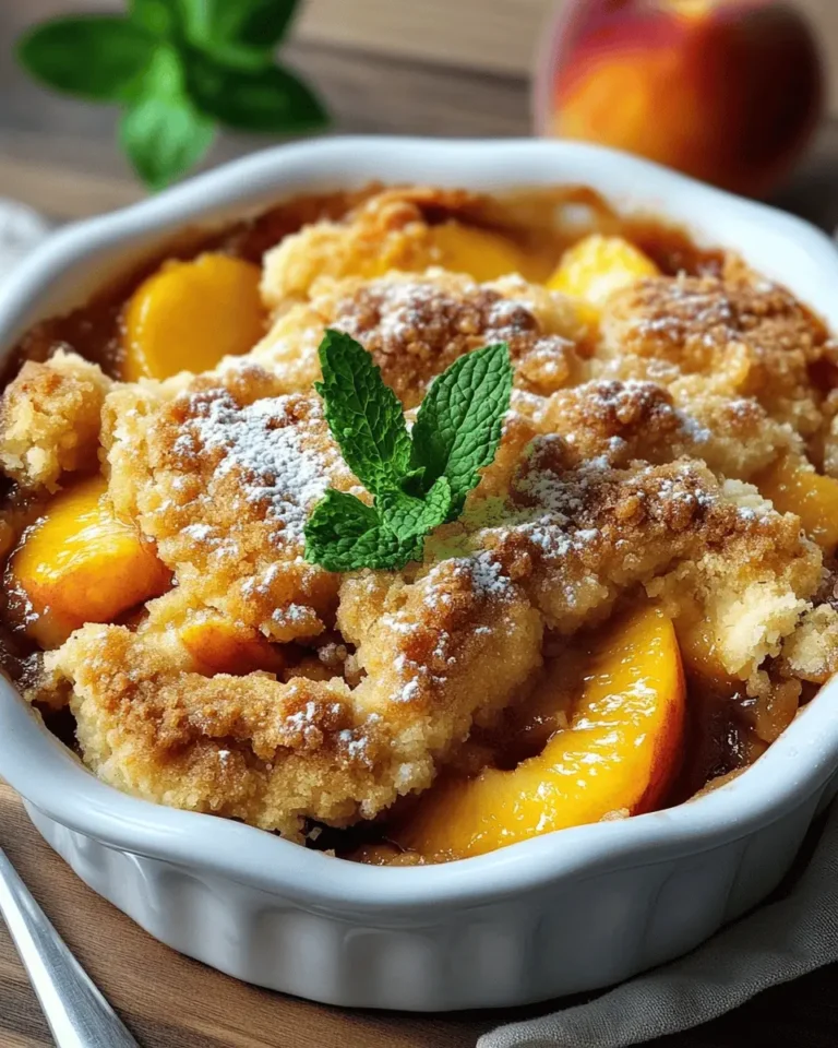 Buttery Vanilla Peach Cobbler with Sweet Crust First Image First Image