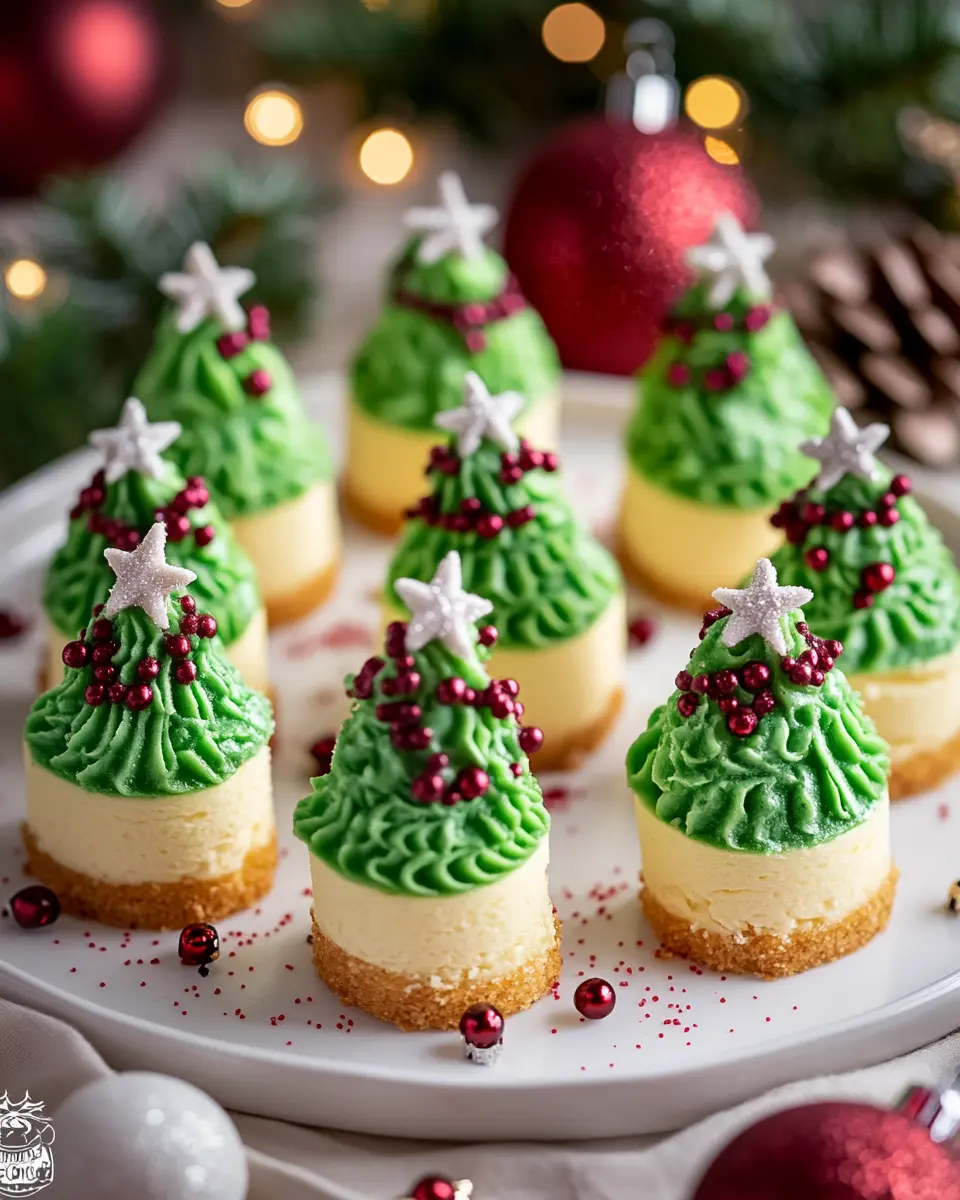 Christmas Tree Mini Cheesecakes: Irresistibly Festive Treats