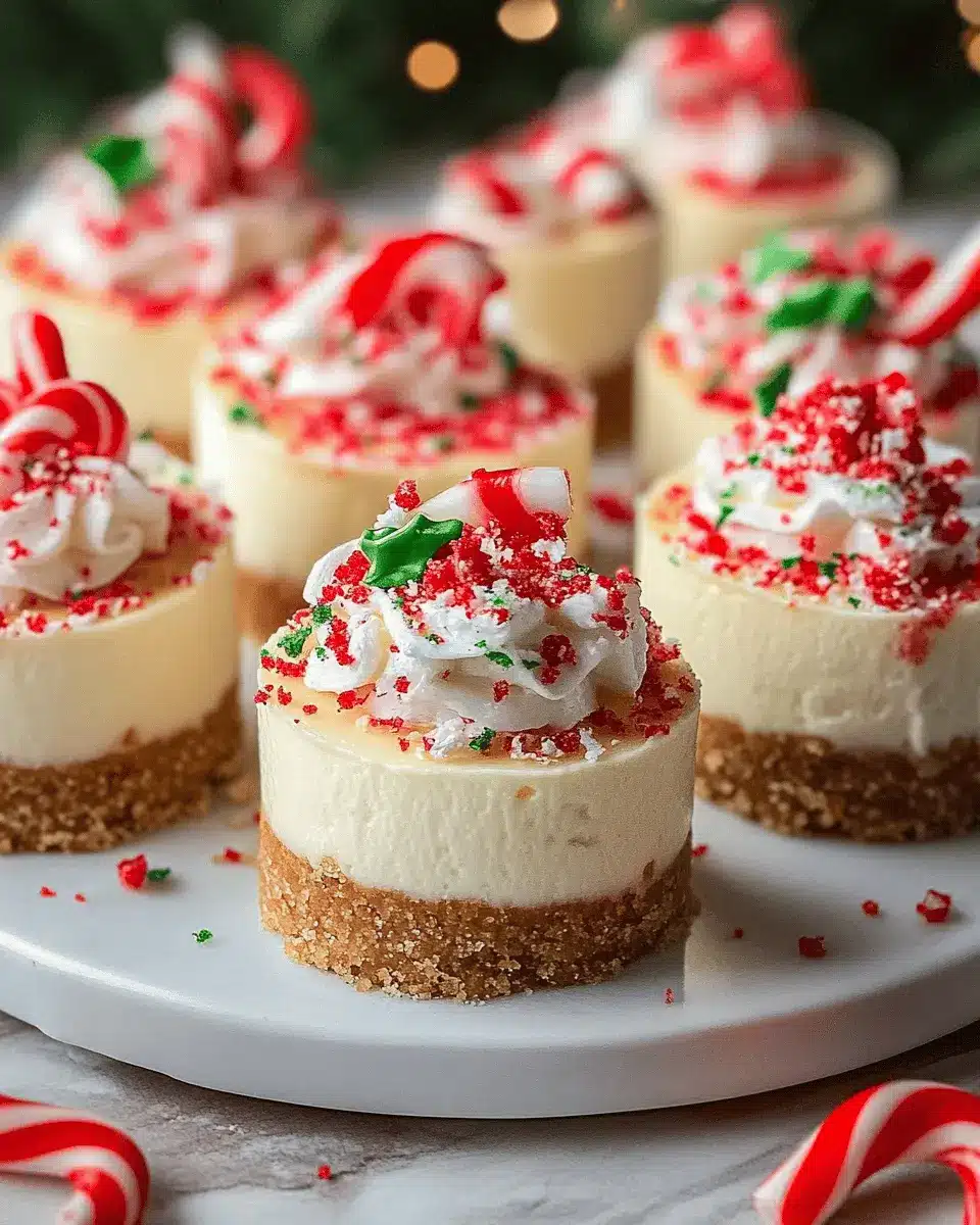 No-Bake Christmas Mini Cheesecakes First Image First Image