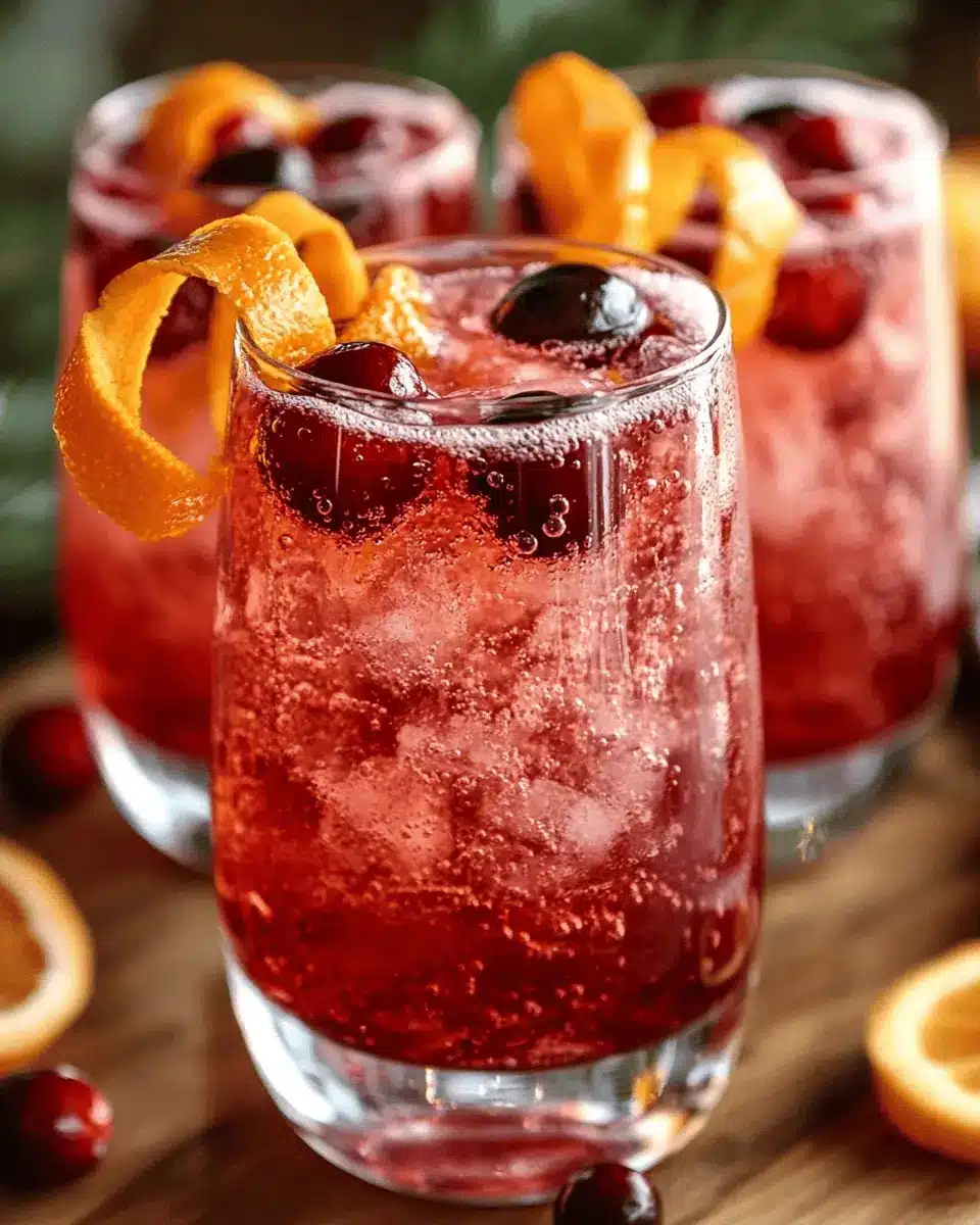 Cranberry Orange Sparkling Mocktail First Image First Image