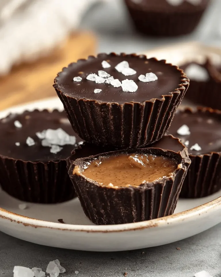 Dark Chocolate Sea Salt Almond Butter Keto Cups First Image First Image