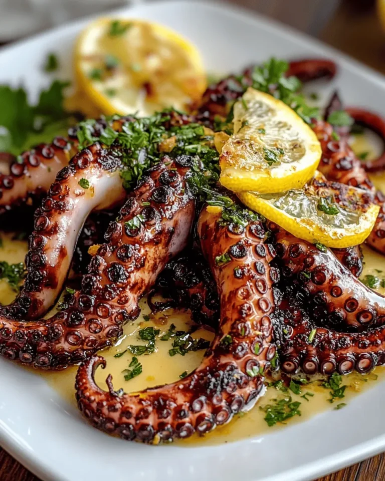 Grilled Octopus Tentacles in Smoky Butter First Image First Image