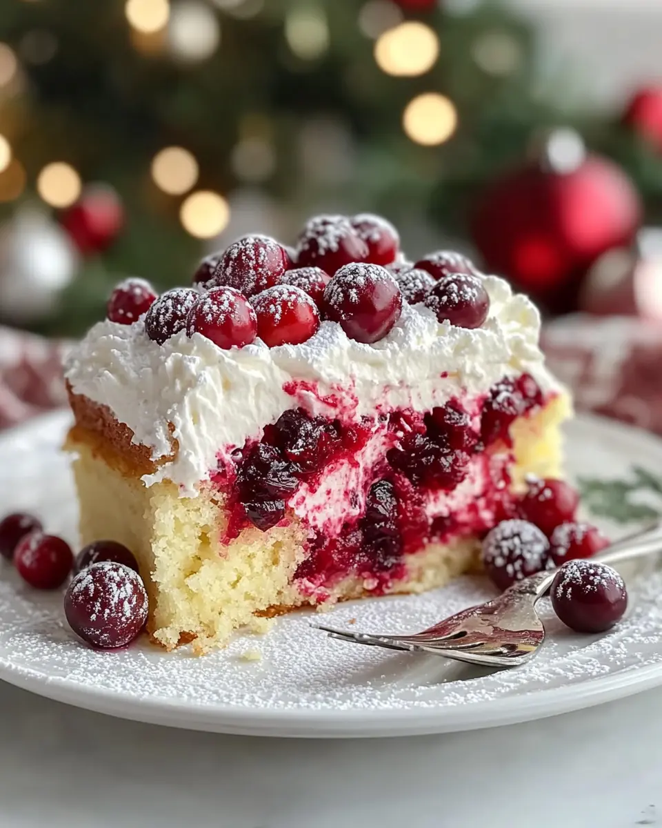 Christmas Cranberry Poke Cake Recipe First Image First Image