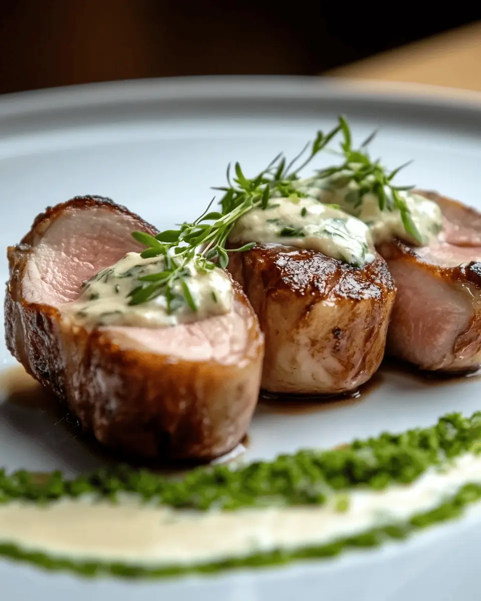 Rabbit Loin with Creamy Tallow Reduction First Image First Image