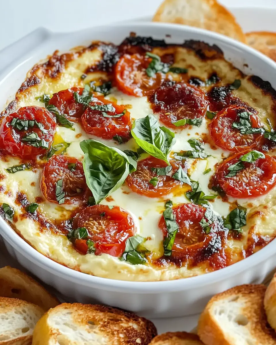 Three-Cheese Tomato Bruschetta Dip: Irresistibly Cheesy Delight