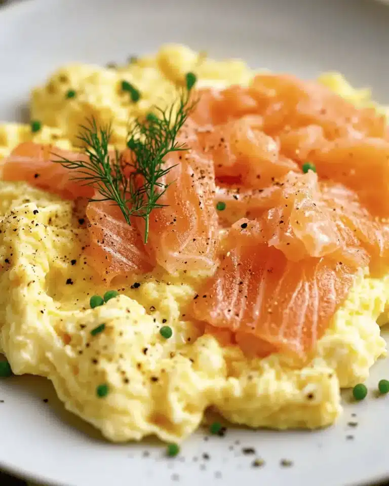 Creamy Scrambled Eggs with Smoked Salmon First Image First Image