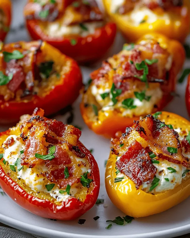 Cream Cheese & Bacon Stuffed Mini Peppers – Keto Snack First Image First Image