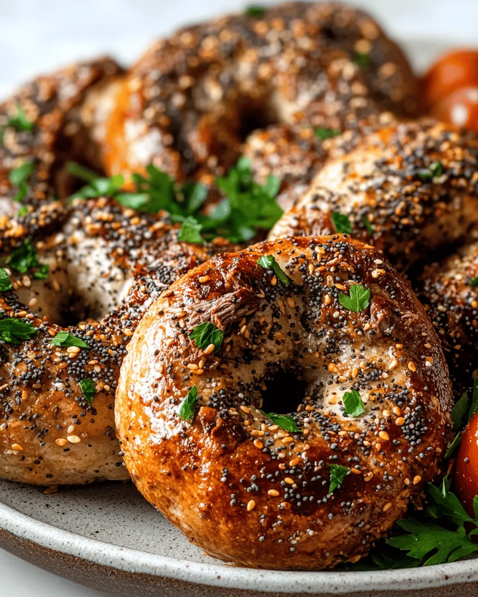 Beef Bagels with Everything Seasoning (Almond-Free) First Image First Image