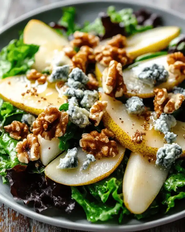 Pear, Walnut and Blue Cheese Winter Salad First Image First Image