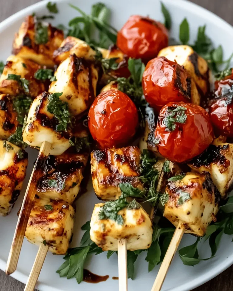 Halloumi & Cherry Tomato Skewers – Keto Grill-Style First Image First Image