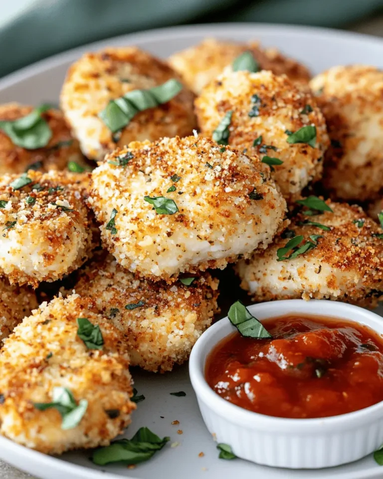 Air Fryer Keto Chicken Parmesan Bites (Almond-Crusted) First Image First Image