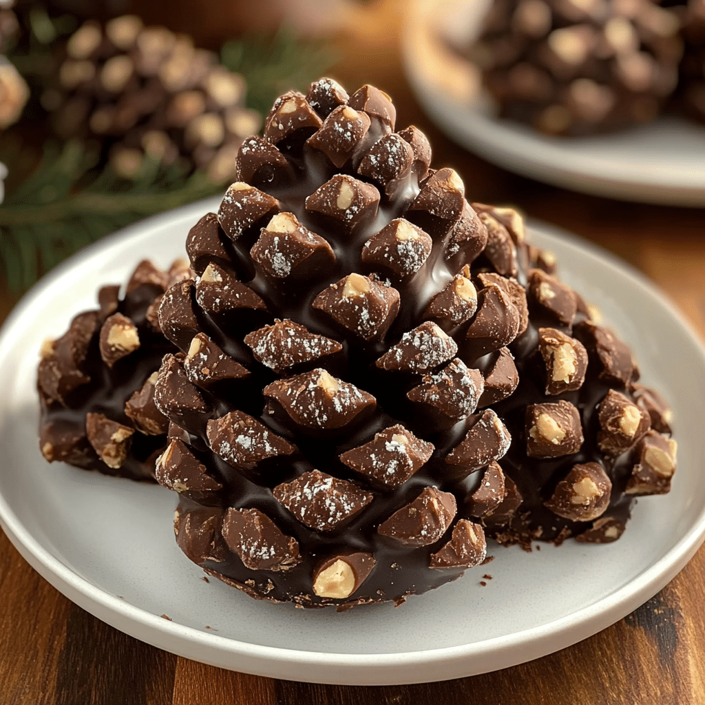 3-ingredient chocolate pinecones