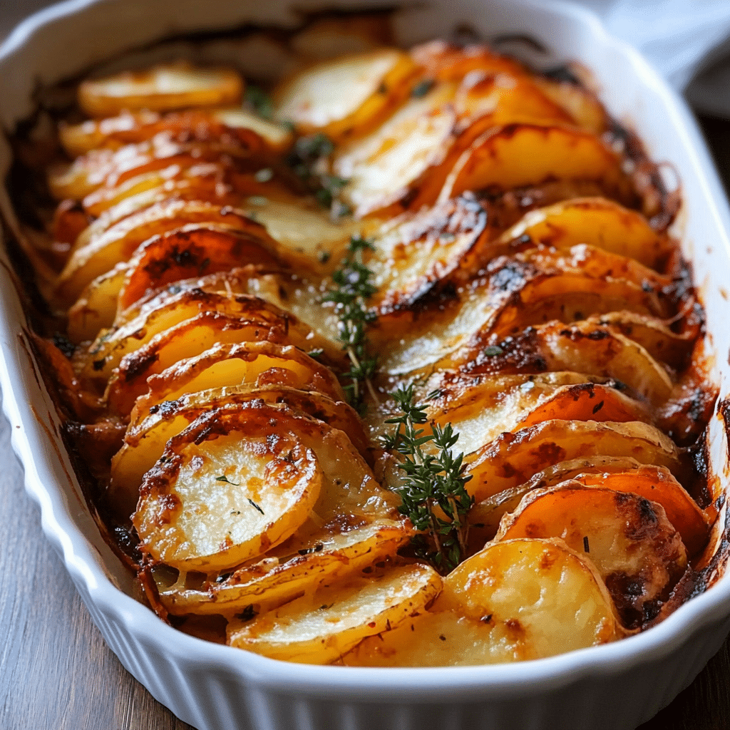 Cheesy Root Vegetable Gratin