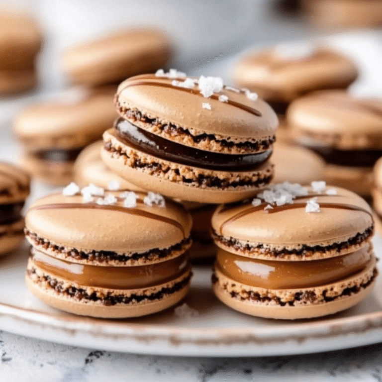 Decadent Chocolate Caramel Macarons