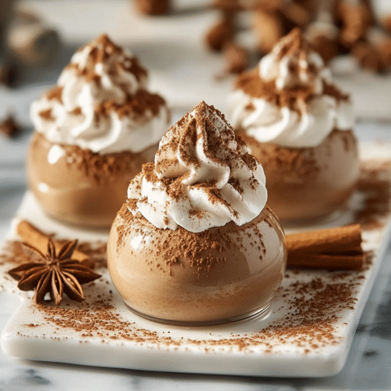 Gingerbread Latte Mousse Domes