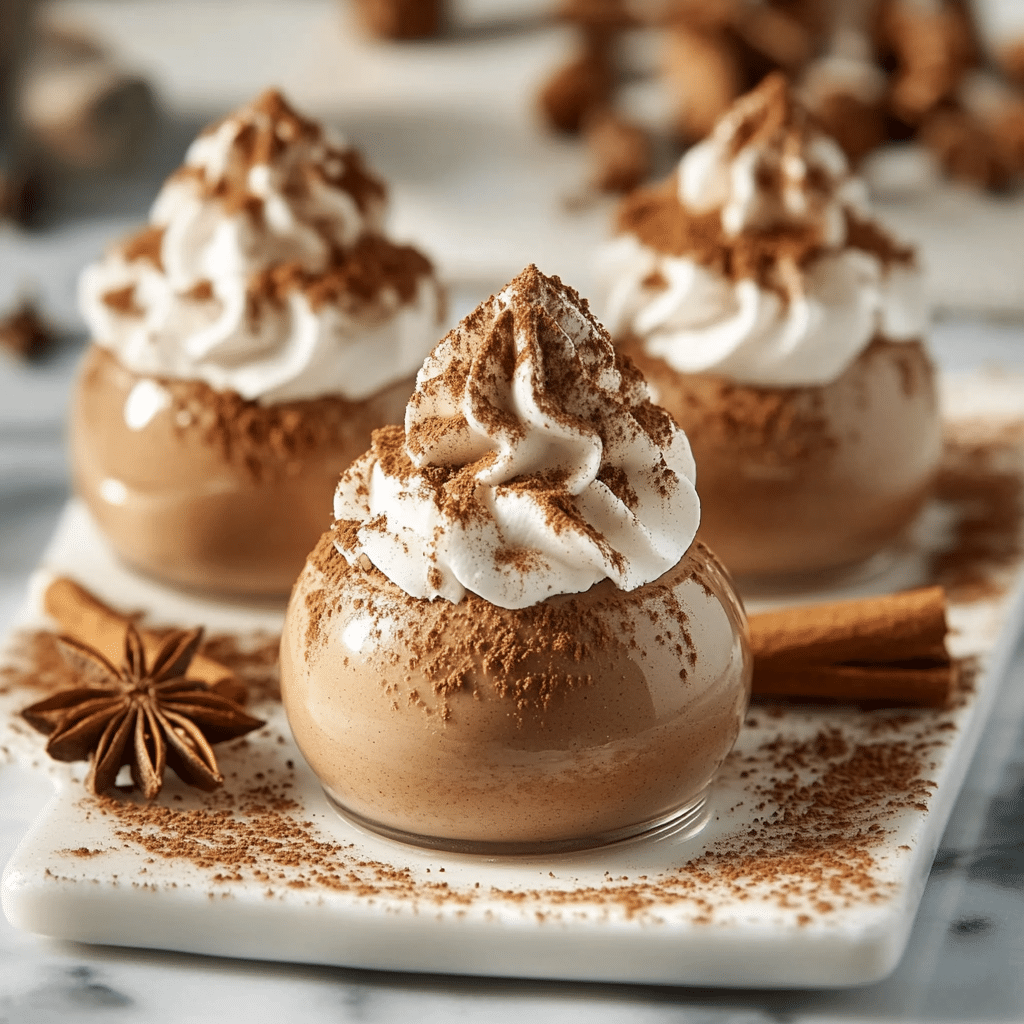 Gingerbread Latte Mousse Domes
