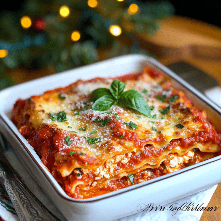 Holiday Christmas Lasagna
