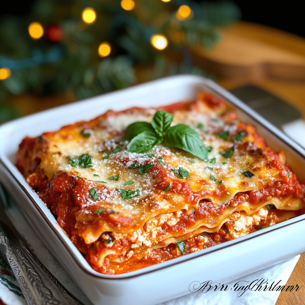 Holiday Christmas Lasagna