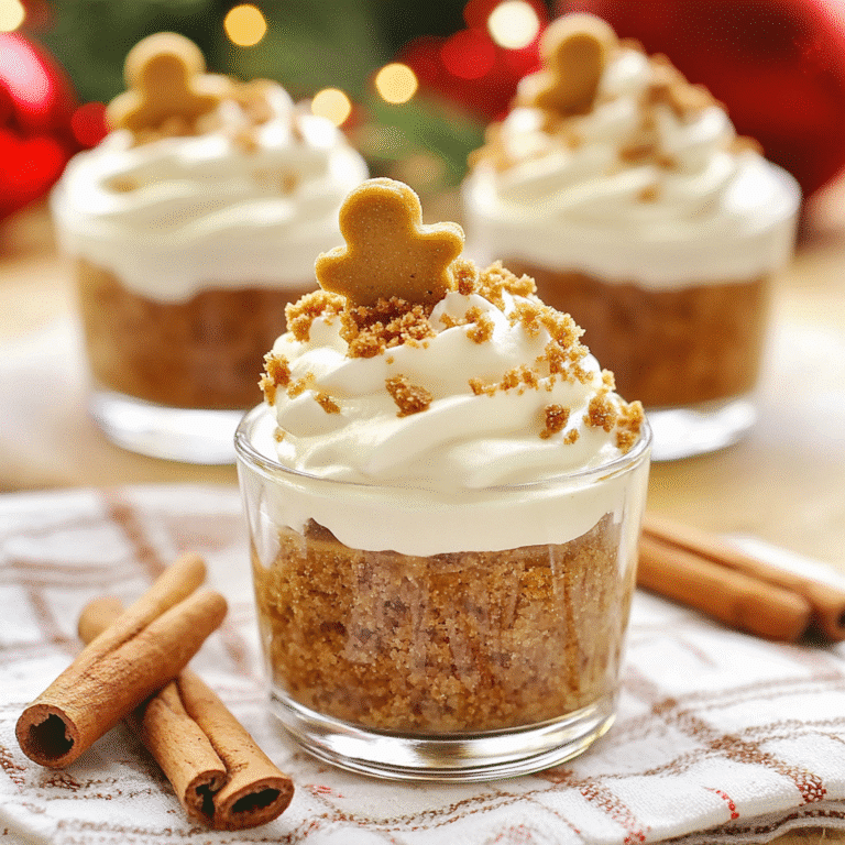 No-Bake Gingerbread Cheesecake Cups