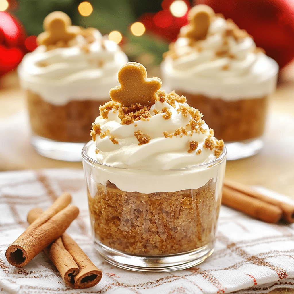No-Bake Gingerbread Cheesecake Cups