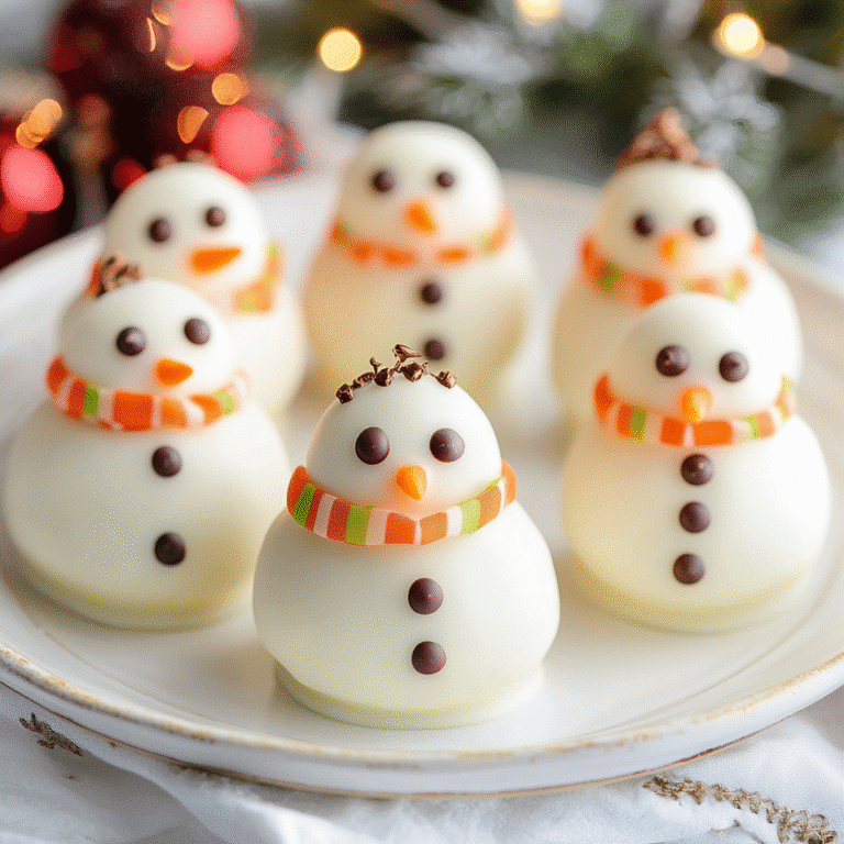 No-Bake Snowman Truffles