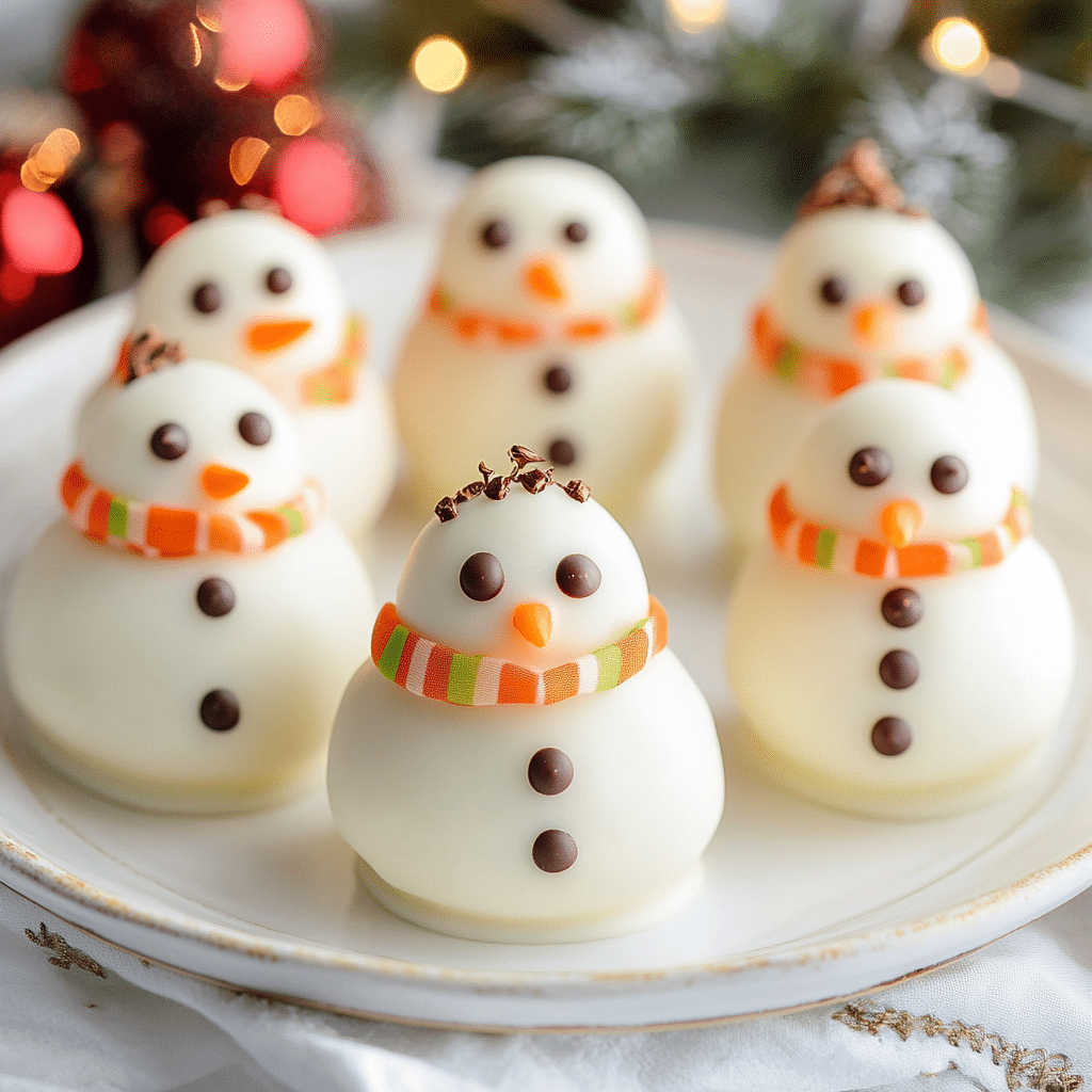 No-Bake Snowman Truffles