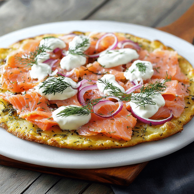 Smoked Salmon Potato Pizza