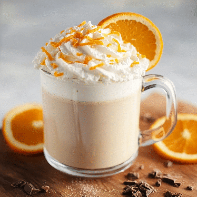 White chocolate orange hot cocoa
