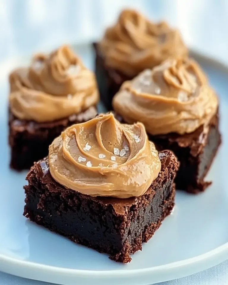 Bittersweet Brownies with Salted Peanut Butter Frosting First Image First Image