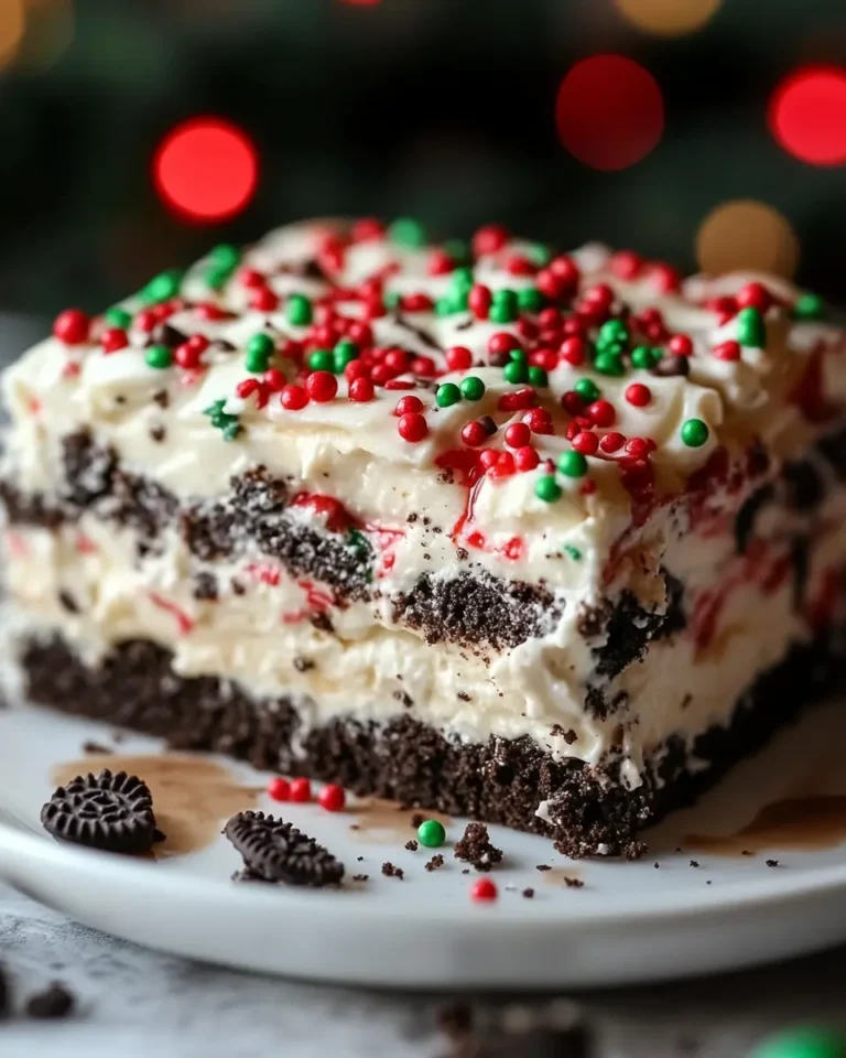 No-Bake Christmas Oreo Lasagna First Image First Image