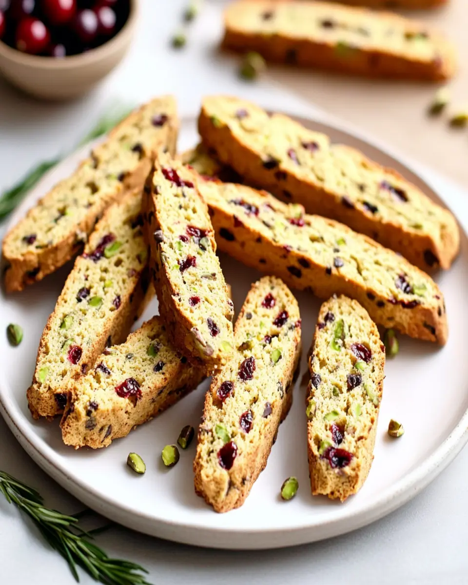 Cranberry Pistachio Biscotti First Image First Image