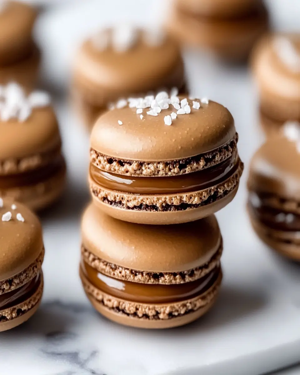 Decadent Chocolate Caramel Macarons First Image First Image