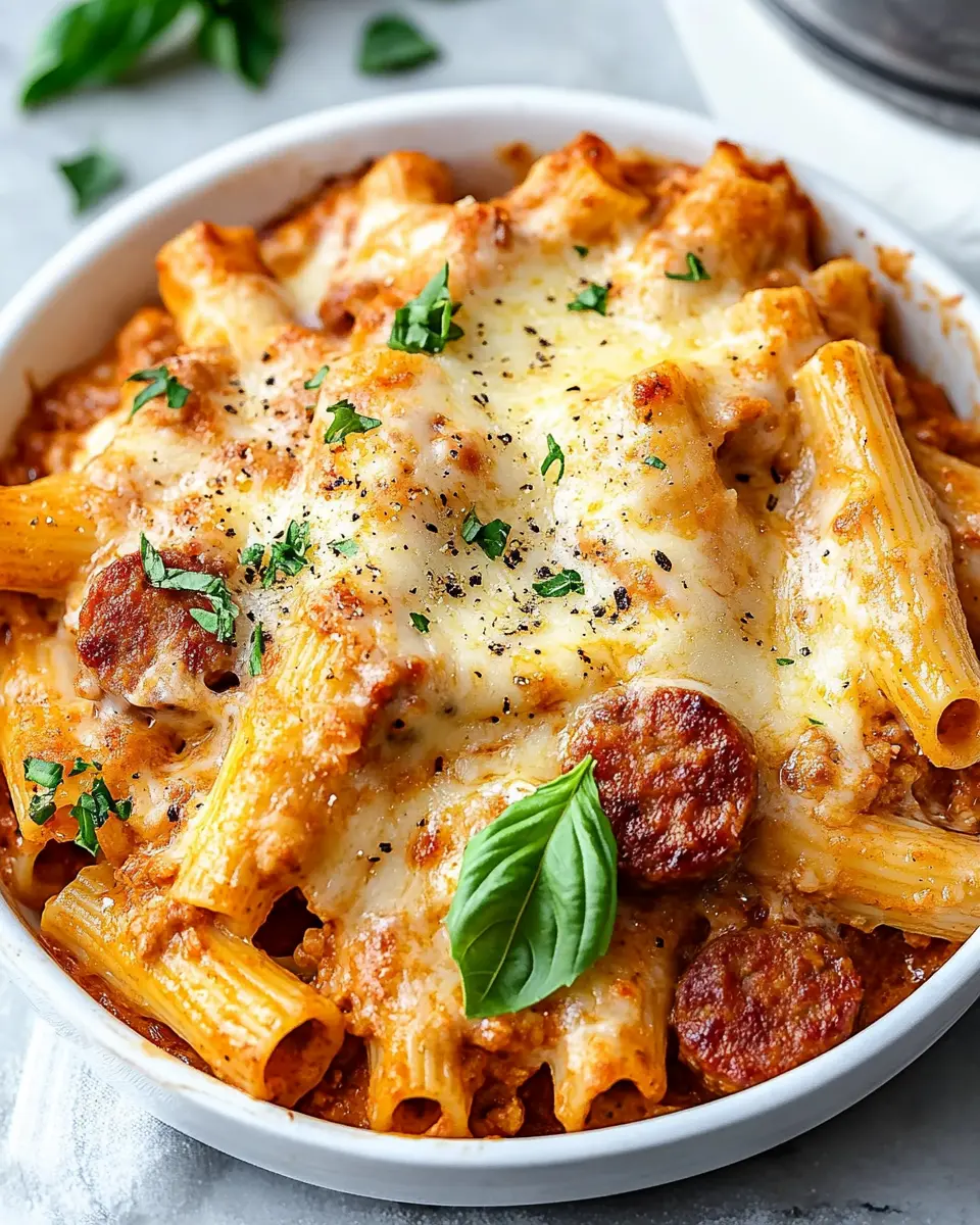 Four-Cheese Sausage Rigatoni First Image First Image