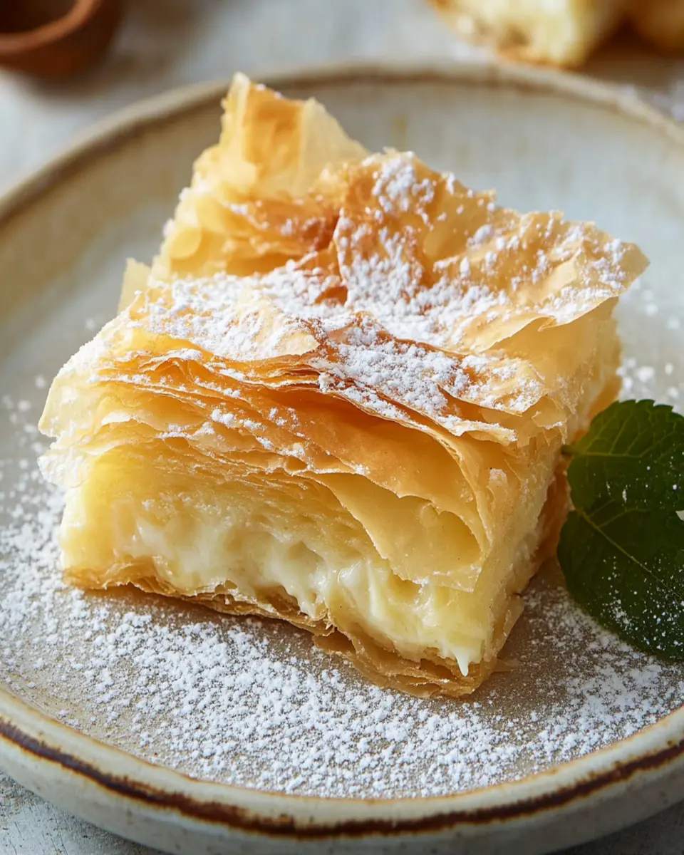 Authentic Greek Bougatsa with Creamy Custard First Image First Image