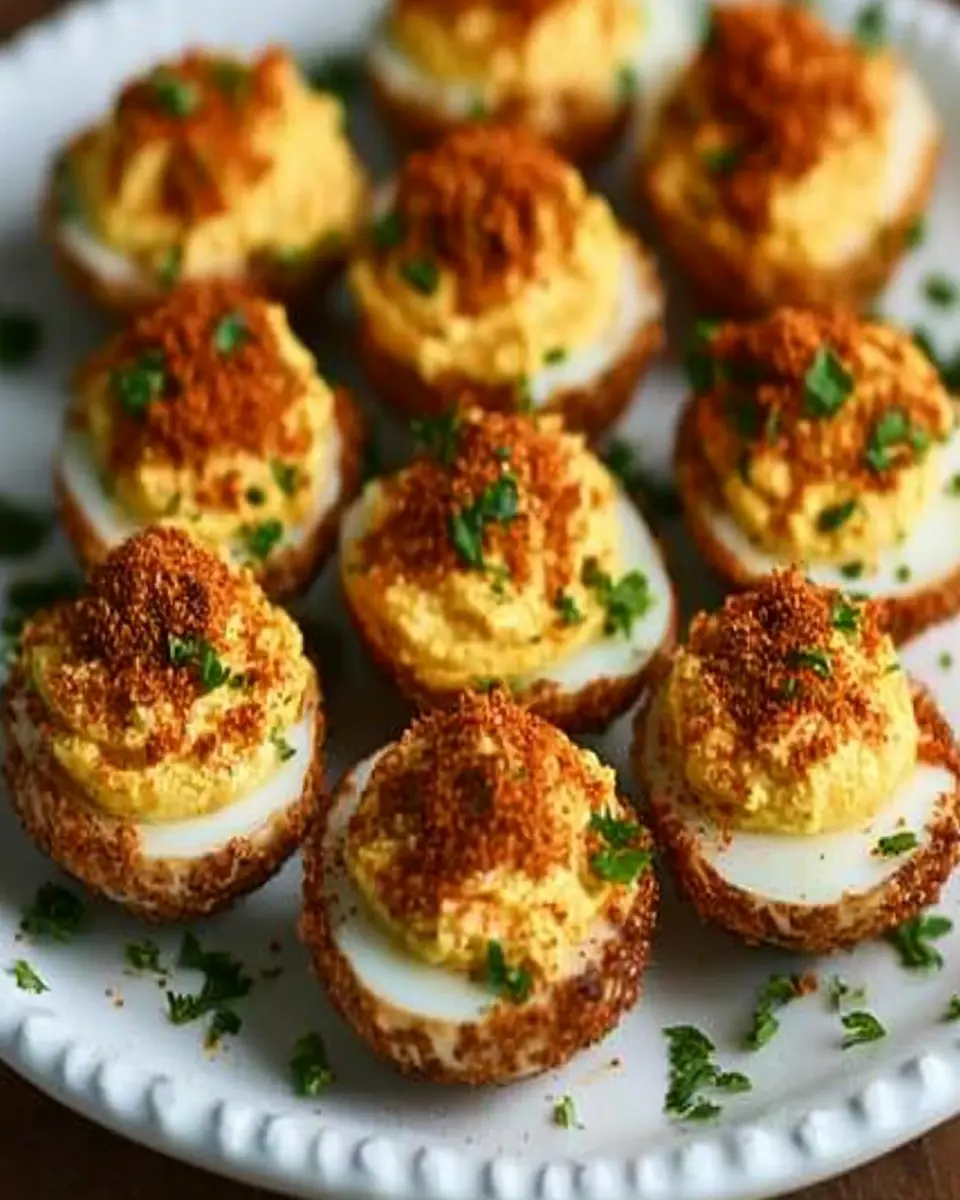 Cajun Style Fried Deviled Eggs First Image First Image