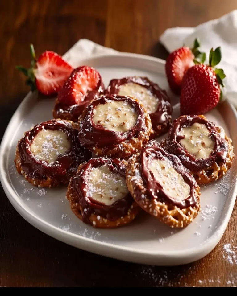 Chocolate-Strawberry Pretzel Cookies First Image First Image