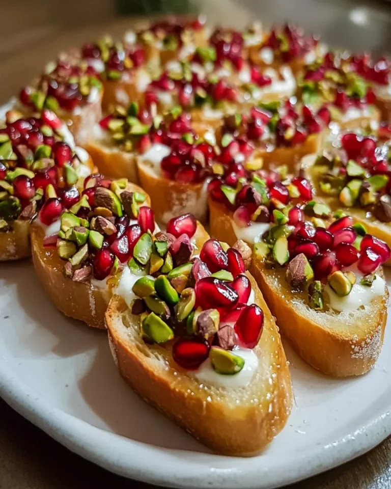 Pomegranate Pistachio Crostini First Image First Image