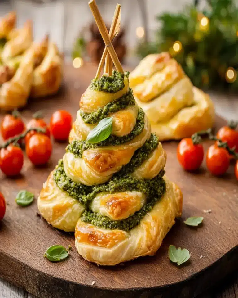 Basil Pesto Cheesy Puff Pastry Christmas Tree First Image First Image