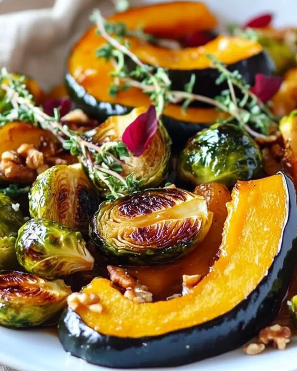Roasted Acorn Squash & Brussels Sprouts First Image First Image