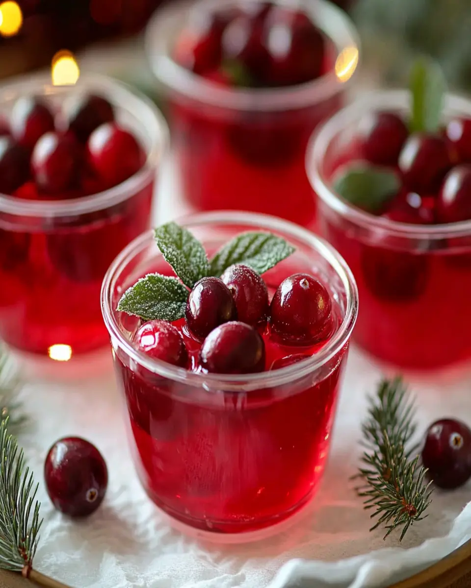 Christmas Cranberry Jello Shots First Image First Image