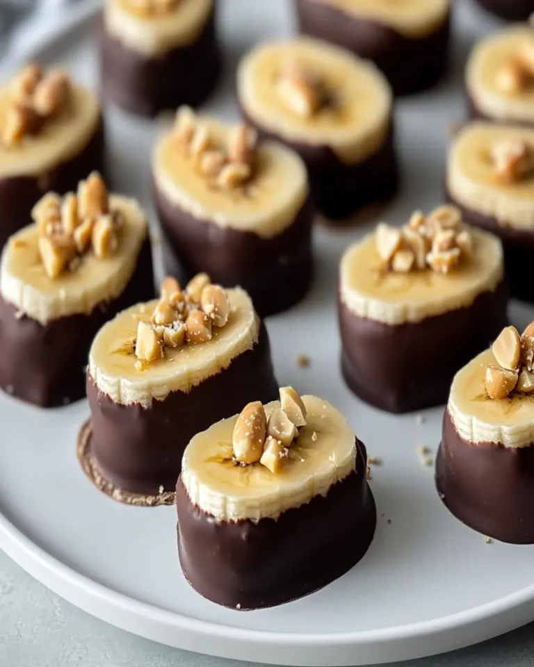 Chocolate-Dipped Peanut Butter Banana Bites First Image First Image