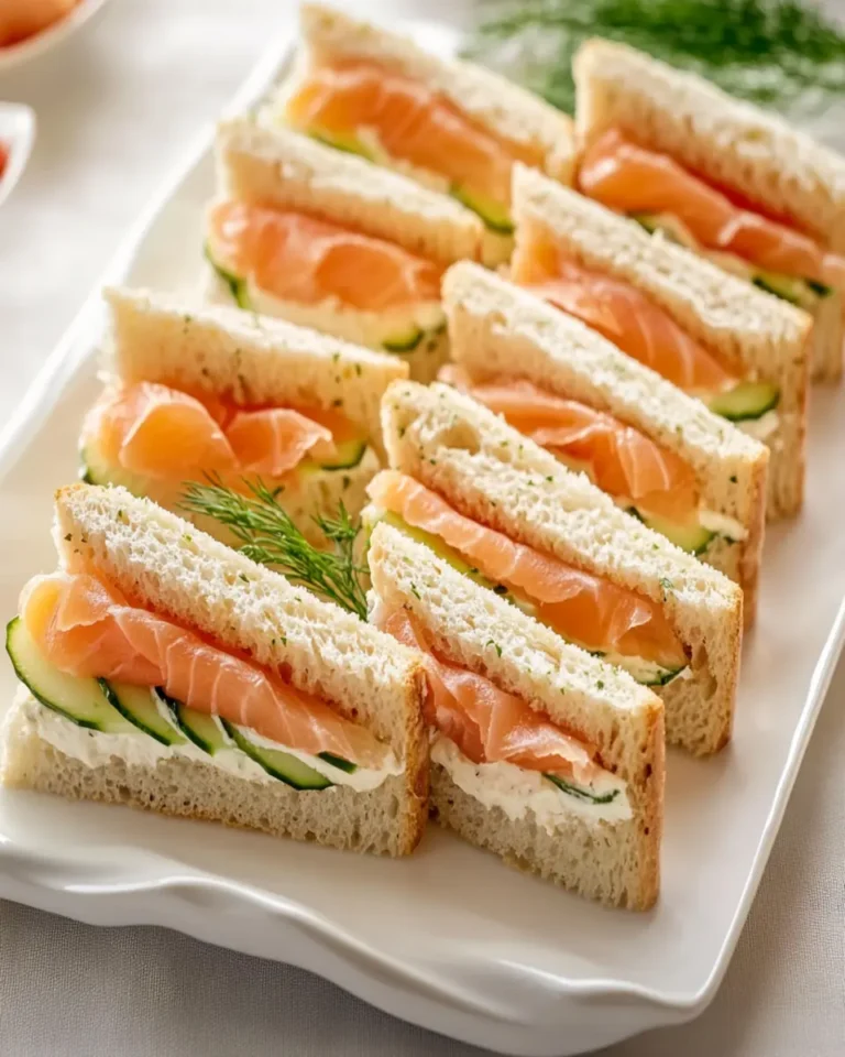 Smoked Salmon and Cream Cheese Sandwiches First Image First Image