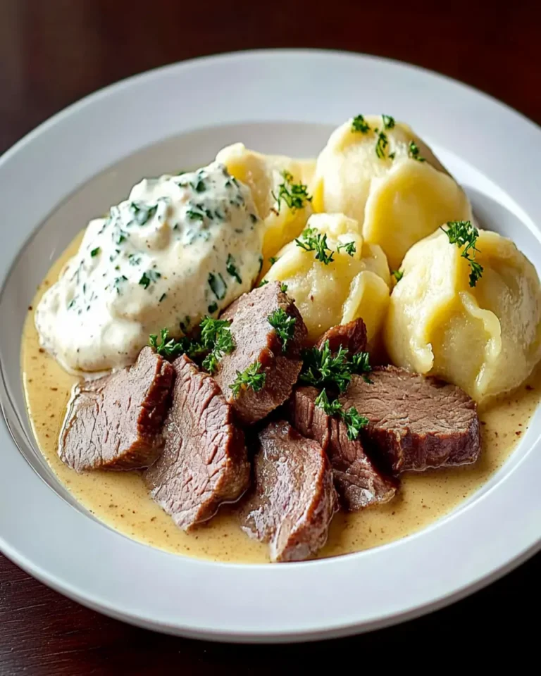 Czech Beef in Cream Sauce with Dumplings First Image First Image