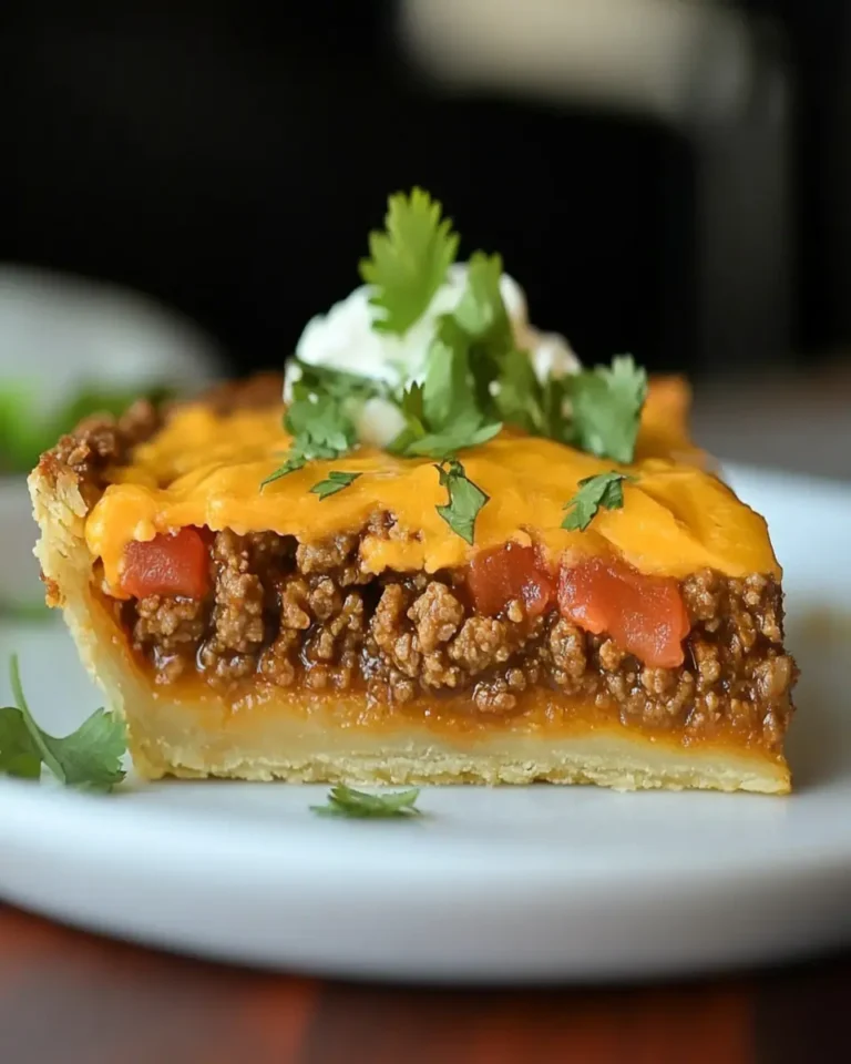 Beef Taco Pie with Masa Crust First Image First Image