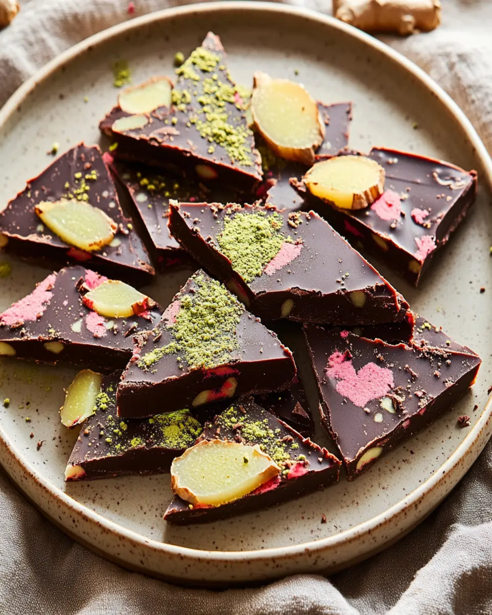 Chocolate Ginger Bark with Green Tea Powder First Image First Image