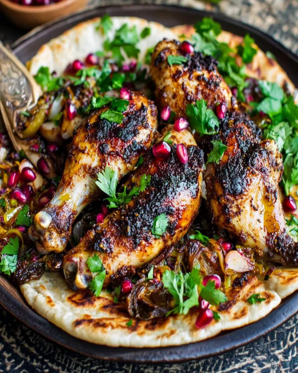 Palestinian Sumac Chicken on Flatbread First Image First Image