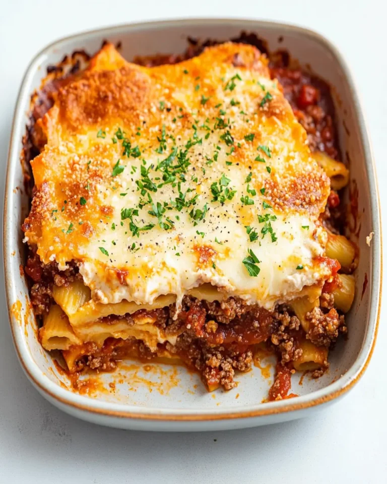 Greek Baked Pasta with Meat Sauce First Image First Image